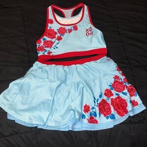 Rebel Athletic  Sports bra and Skort cheer